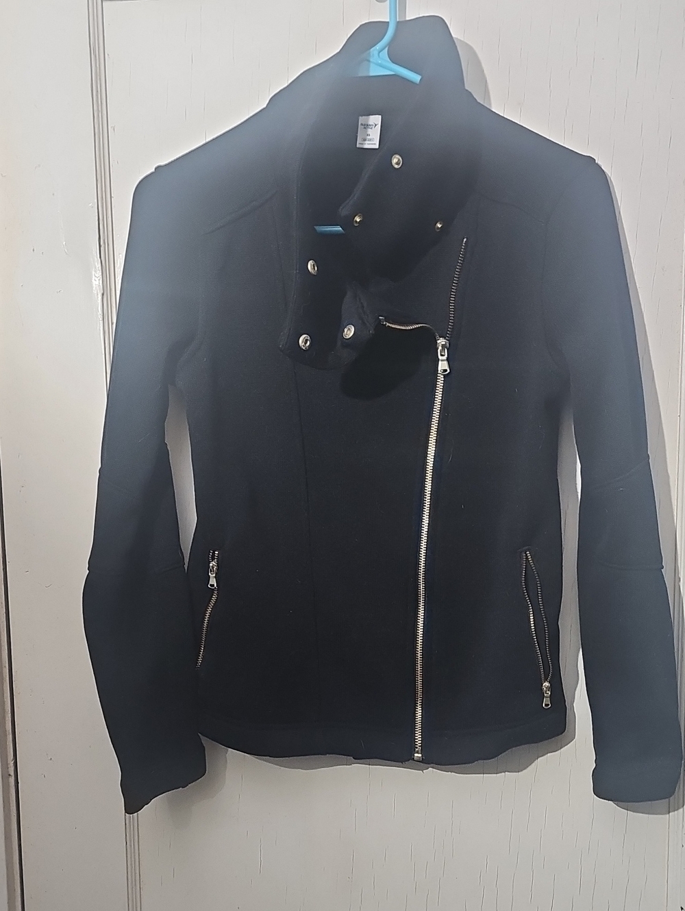 Women’s Black Asymmetrical Zip Jacket - Classic Layering Piece